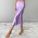 2025 New Half-Body Skirt Spring And Summer Hanging-Sined Vertevery Long High-Waisted Hip A-Shaped Skirt 68HZ