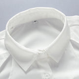 Designing Long-Sleeved White Shirt Women's Autumn And Winter 2025 New Waist-Down Strap Strapped Shirt Top 68HZ
