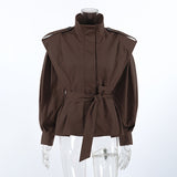 French Niche 2025 Autumn And Winter 2025 New Atmosphere Sense Commuting Wind Coat Women's Belt Strapping Long Sleeves 68HZ