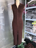Solid Color Temperament Dress Women's Spring And Summer Wearing A Vest Big V-Neck Cardigan Long Skirt 68HZ
