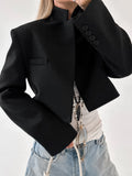 High-End Small Collar Fashion Short Coat 2025 Autumn And Winter New Small Suit Top 68HZ