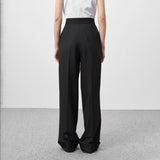 2025 New Black Drag Panties Loose High-Waist Hanging Trousers Women's Broad Leg Pants Commute Suit Trousers Autumn And Winter 68HZ