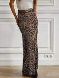 Vintage Leopard Print Chiffon Fishtail Skirt High Waist Half-Dress Dress 2025 Spring Fashion New Long Dress Woman 68HZ