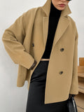 Autumn And Winter New Hair Coat Suit Collar Temperament Loose Thick Coat 2025 Fashion Commuting Women's Clothing 68HZ