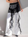 Sexy Lace Jiti Leaves Side Half-Shit Skirt Ass Curtain 2025 Summer Fashion New Short Skirt Girl 68HZ
