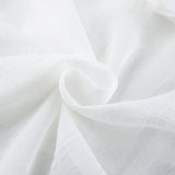 Autumn Texture V Collared Horn Horn Sleeve Shirt Female White Chiffon 68HZ