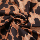 2025 New Knitted Leopard Print Long-Sleeved Round Collar Repair Slim Thin-Joint Clothing Fashion Top Lady 68HZ