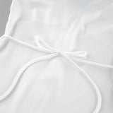 2026 Spring And Summer Women's Set Of Sleeves V Ribbon Sleeves V Ribbon Short Sleeve Short Dress Two-Sleeve 68HZ
