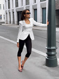 2025 Autumn Commuter Women's Long-Sleeved Design Sense U To Receive Waist-Comcult Temperament Small Suit Jacket 68HZ
