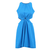2025 Summer New Vest Shorts Cotton Hanging Neck Jumpsuit Design Feel Waist Jumpsuit 68HZ