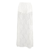 2025 Summer Sexy Atmosphere Lace Perspective Skirt Fashion High-Waist Temperament Women's Dress 68HZ