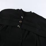 Autumn And Winter Commuter Women's Small Fragrant Coat High Sense Of Light Luxury Retro Black Fashion Repair Body Clothes 68HZ