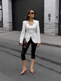 2025 Autumn Commuter Women's Long-Sleeved Design Sense U To Receive Waist-Comcult Temperament Small Suit Jacket 68HZ