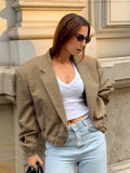 In The Autumn Of 2025, The New Women's Short-Form T-Shirt Blazer Retro Loose And Thin Suit Suit Suit 68HZ