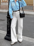 High Street White Straight Tube Drag Floor Leisure Trousers 2025 Autumn And Winter Fashion New Trousers 68HZ