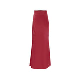 Red Thick And Dumb Color Clove High Waist Drag Skirt Dress 2025 Spring New Fashion Women's Clothing 68HZ