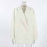Casual White Small Suit Jacket Female Senior Sense Spring And Autumn New Rice White Niche Design Suit 68HZ
