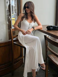 Spring And Summer New Knitted Cardigan Sleeveless Top High Waist Long A Skirt Two Sets Of Fashion Commuting Women's Clothing 68HZ