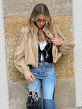 Autumn And Winter Fashion High-End Casual Card Color Small Vertical Collar Short Commuting Coat Woman 68HZ