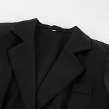 Autumn And Winter Retro Style Black Temperament Tailor Blazer Casual Fashion Suit Collar Thin Top 68HZ