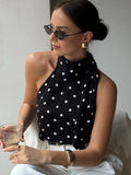 2025 Autumn New Design Pictonic Acid Wave Tie With Hanging Neck Sling Vest Woman 68HZ