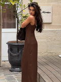Yu Sister Wind To Show Slim Slim Sexy Sling Dress Summer Women's Retro Ass Long Dress 68HZ