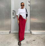 Spring 2025 Women's Imitation Acetate-Colored Black Dress Women's French Commuting Faesce Color Skirt 68HZ