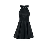 French Sexy Black High-Waisted Sleeveless Neck Dress 2025 New Spring Fashion Short Dress Woman 68HZ