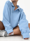 2025 Autumn And Winter Fashion New Loose Leisure Lantern Lantern Polo Collar Design Top Lady 68HZ