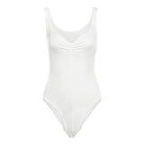 2025 Summer New Solid Color Sexy Fashion Hollow V-Neckless Sleeveless Slimming Body-In-Joint Woman 68HZ