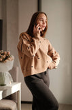 Autumn New Love To The Flower Jacket Sweater Lady Round Collar Long Sleeve Bottom Shirt Women Simple Top 68HZ