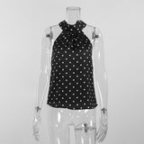 2025 Autumn New Design Pictonic Acid Wave Tie With Hanging Neck Sling Vest Woman 68HZ