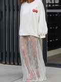 Sexy Lace Jiti Perspective Skirt 2025 Autumn And Winter Fashion New Women's Dress 68HZ