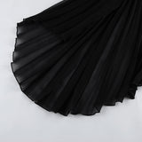 2026 Spring And Summer Women's Fashion Simple Broth Skirt Ribbon Black Elegant Dress 68HZ