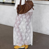 2025 Summer Sexy Perspective Lace Lazy Comfortable Dress New Simple Commuter Women's Dress 68HZ