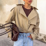 New Karat Color Double-D Row Suit Trench Coat Casual Jacket Woman In Autumn 2025 68HZ