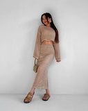 Spring And Summer Thin Knitted Netted Short Suit Dress Summer Women Two Sets Of Long-Sleeved Tops Sexy Half-Body Dress 68HZ