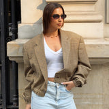 In The Autumn Of 2025, The New Women's Short-Form T-Shirt Blazer Retro Loose And Thin Suit Suit Suit 68HZ
