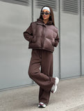 2025 New Puff Short Cotton Vest + T-Shirt Three-Piece Set Of Female Solid Color Temperament Sports And Leisure Set 68HZ