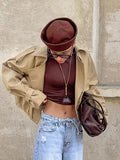 New Karat Color Double-D Row Suit Trench Coat Casual Jacket Woman In Autumn 2025 68HZ