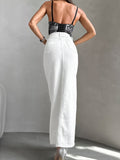 Autumn And Winter New Temperament High Waist Repair Button Half-Dress Dress 2025 Fashion Casual Dress Woman 68HZ