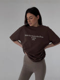 Simple Letter Print T-Shirts For Men And Women With The Same Loose-Fitting Short-Sleeved Round Collar Casual Top 68HZ