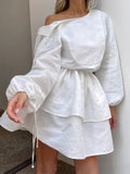 2025 Summer Fashion New White Cotton Dress Women's Waists Thin Dress Women 68HZ