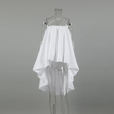 2025 Spring And Summer Fashion White Sexy Temperament Feel Shoulder Braid Personality Casual Street Style New Dress Woman 68HZ