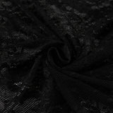 2025 Summer New Irregular Black Sexy Design Lace High Waist Slim Open Fork Half-Dressed 68HZ