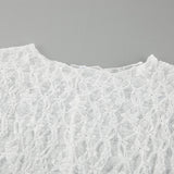 2025 New Lace Perspective Sleeveless Collar Dress Spring Summer Fashion Sexy Temperament 68HZ