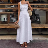 Summer Fashion Temperament Relaxed Hanging Neck Sexy Black Dress French Elegant Show-Back Women's Short Dress 68HZ