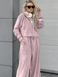 Velvet Collar Long-Sleeved Trousers Loose-Fitting Suit 2025 Autumn And Winter Fashion New Two-Piece Set 68HZ