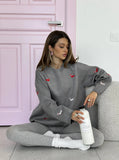 2025 Dachshund Embroidered Jacket Sweater Women's Autumn And Winter T-Shirt T-Shirt 68HZ
