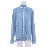 Autumn/Winter 2025 New Long-Sleeved Lap Folding Shirt Women's Broad-Legged Drag Feeling Wrinkled Trouser Set Solid Color 68HZ